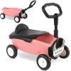 RIDYEE 2-in-1 Toy Wagon for Toddlers 1-3, Kids Pull-Along Wagon with Removable Seat and Adjustable Handlebar, Baby Push Walker with 8L Large Basket, Steering Limit, DIY Sticker, Pink view 1