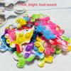 30 Packs Rainbow Octopus Turtle Fish Undersea Mini Pop Fidget Backpack Keychain Bubble Toy for Kids Easter Basket Stuffers Gift, Classroom Student Treasure Box Carnival Prizes view 3
