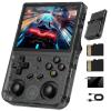 RG353VS Retro Gaming Console Handheld Game Console RG353VS Linux System, 3.5 Inch IPS Screen Protector 64G TF Card, Preload 4452 Games RK3566 64bit Gaming Console 5G WiFi/4.2 Bluetooth(Black) view 1