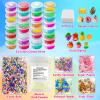 32 Cups DIY Slime Kit, Slime Making Kit for Girls, Crystal Clear Slime, Glow in The Dark Slime with Add-ins, Foam Balls, Charms, Slime Party Favors Gift Toys for Kids 3-12 view 3