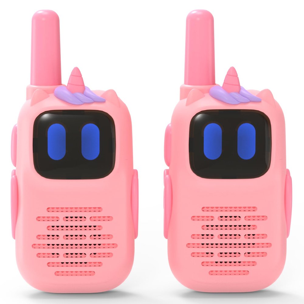 Selieve Pink Walkie Talkies with Silicone Sleeve 1000FT Range 2 Channels 2 Way Radio Girls Toys Age 6-8,Walky Talky Gifts for 3 4 5 6 7 8 Year Old Girl for Children Backyard Toys