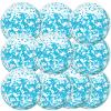 Civaner 10 Pcs Inflatable Glitter Beach Balls 16 Inch Large Sparkly Confetti Pool Balls Clear Blow up Balloon Toys for Wedding Baby Shower Birthday 2026 New Year Party Decoration(Teal Blue,Glitter) view 1