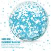 Civaner 10 Pcs Inflatable Glitter Beach Balls 16 Inch Large Sparkly Confetti Pool Balls Clear Blow up Balloon Toys for Wedding Baby Shower Birthday 2026 New Year Party Decoration(Teal Blue,Glitter) view 2