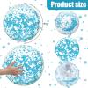 Civaner 10 Pcs Inflatable Glitter Beach Balls 16 Inch Large Sparkly Confetti Pool Balls Clear Blow up Balloon Toys for Wedding Baby Shower Birthday 2026 New Year Party Decoration(Teal Blue,Glitter) view 3