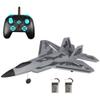 XMFLFH Gray F22 Stunt Remote Control Airplane 3CH Auto-Balance RC Aircraft Fixed Wing Remote Control Electric Plane 2.4G USB Charging Dual Batteries for Teenagers (with Lights) view 1