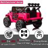 Sopbost 24V Ride On Truck with 2 Seater Battery Powered Electric Car with EVA Tires Wheels 4x4 Ride On Toys Car Kids UTV with Remote Control, LED Headlights, Spring Suspension, Rose Pink view 3