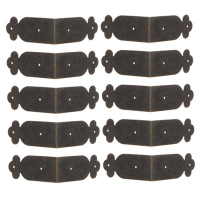 10pcs Vintage Edge Protector for Jewelry Boxes Decorative Corner Safety Bumpers for Furniture Antique Style Corner Guards for Wooden Box
