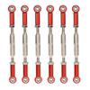 plplaaoo 6Pcs 88mm RC Car Push Rod,Adjustable Servo Links Tie Rod,Easy Installation Aluminum Alloy RC Push RodsTurnbuckle Rod Linkage Accessories for RC Car Model,RC Car Accessories (Red)