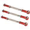 plplaaoo 6Pcs 88mm RC Car Push Rod,Adjustable Servo Links Tie Rod,Easy Installation Aluminum Alloy RC Push RodsTurnbuckle Rod Linkage Accessories for RC Car Model,RC Car Accessories (Red) view 3
