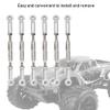 plplaaoo 6Pcs 88mm RC Car Push Rod,Adjustable Servo Links Tie Rod,Easy Installation Aluminum Alloy RC Push RodsTurnbuckle Rod Linkage Accessories for RC Car Model,RC Car Accessories (Silver) view 2