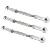 plplaaoo 6Pcs 88mm RC Car Push Rod,Adjustable Servo Links Tie Rod,Easy Installation Aluminum Alloy RC Push RodsTurnbuckle Rod Linkage Accessories for RC Car Model,RC Car Accessories (Silver) view 3
