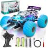 BFUNTOYS RC Cars,Remote Control Car RC Truck for Kids Boys Ages 4-7 8-12 Adults Toddler, Off Road Radio Controlled Toy with LED Lights,20KMH,40Mins,2.4Ghz view 1