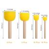 30Pieces Sponge Brush Assorted Size Round Sponges Brush Painting Tool For Kids Acrylic Painting Craft view 3