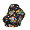 FoRes Autism Awareness Puzzle Pieces Heart Multifunctional Stroller Chair Nursing Top Cover New Mom Privacy, and Outings - Soft and Stretchy Cover, Black view 3