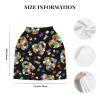 FoRes Autism Awareness Puzzle Pieces Heart Multifunctional Stroller Chair Nursing Top Cover New Mom Privacy, and Outings - Soft and Stretchy Cover, Black view 4