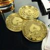 Luck Lab Metal Poker Buttons Set (Dealer, Big Blind, Small Blind)  3 Premium Gold-Plated 3mm Weighted 1.75 Position Markers  Includes Protective Case + Velvet Pouch - 3D Spade Design view 3