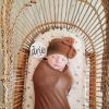 AQOKKA Newborn Receiving Blanket with Bow Hat Mittens Wooden Card Set Newborns Toddler Baby Boy Girl Nursery Swaddle Wrap view 4