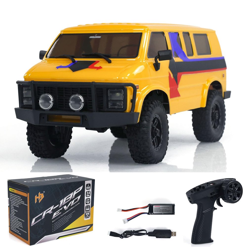 wheelfun 1/18 RTR RC Crawler Car 4WD Remote Control Off-Road Vehicles Model Light System Motor Servo ESC
