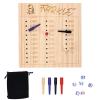 Dice Tray Scoreboard, 5.9 Inch Wooden Farkle Board Score Pads with 6 Dice and 4 Markers Farkle Classic Dice Game for Adults Kids Family Party Travel Game
