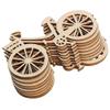 10pcs Wooden Bike Cutout Veneers Slices Crafting Ornament Theme Bike Equipment Accessories Cycling Accessories for Bike Men Women Road Bike for Handle Flywheel Chain view 2