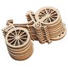 10pcs Wooden Bike Cutout Veneers Slices Crafting Ornament Theme Bike Equipment Accessories Cycling Accessories for Bike Men Women Road Bike for Handle Flywheel Chain view 3