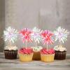 20pcs Foil Firework Cupcake Toppers Birthday Cake Toppers Sparkle Tinsel Cocktail Fruit Toothpick for Birthday Wedding Happy New Year Graduation Valentine's Party Supplies view 2