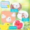 36 Pcs 2 Inch White Blank Rubber Ducks DIY Ducks Bulk Float Bath Toy Squeaky Duckies with Pens of 12 Colors for Baby Gifts Birthday Pool Activity Supplies view 3