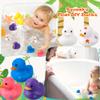 36 Pcs 2 Inch White Blank Rubber Ducks DIY Ducks Bulk Float Bath Toy Squeaky Duckies with Pens of 12 Colors for Baby Gifts Birthday Pool Activity Supplies view 4