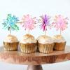 15 Pack Foil Firework Cupcake Toppers Birthday Cake Toppers Sparkle Tinsel Cocktail Fruit Toothpick for Birthday Wedding Happy New Year Graduation Valentine's Party Supplies view 2