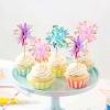 15 Pack Foil Firework Cupcake Toppers Birthday Cake Toppers Sparkle Tinsel Cocktail Fruit Toothpick for Birthday Wedding Happy New Year Graduation Valentine's Party Supplies view 3