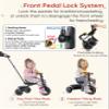 RIDYEE Tricycle for Toddlers 18 Months to 5 Years with Removable Push Handle, Tricycles for 3-5 Year Olds Ideal for On-The-Go Families, Adjustable Carry-Friendly Seat, Grey view 2