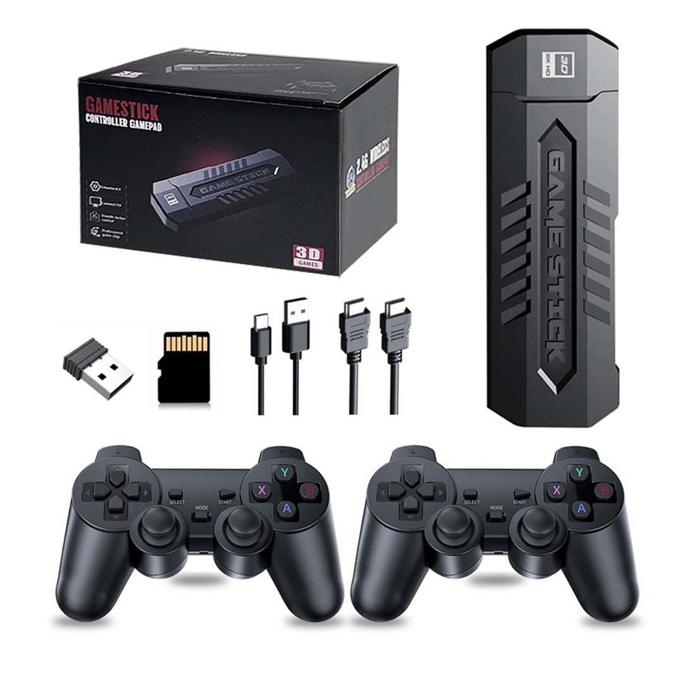 X2 Pro 4K Retro Game Stick, HD Home Video Game Console with 2 Wireless Controllers, HDMI Output, 30000+ Built-in Games (64GB)