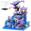 APENGBAOL Peach Blossom Pond Japanese Architecture Building Blocks Set for Adults and Kids with Acrylic Display Cover, Micro Mini Bricks Cherry Blossom Tree House Building Kit 2500+PCS view 1
