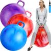 Lewtemi 3 Pcs 29 Inch Bouncing Ball with Handle, Outdoors Jumping Hopping Ball and Air Pump for Sports Exercise (Gradient Red, Gradient Blue, Purple) view 1