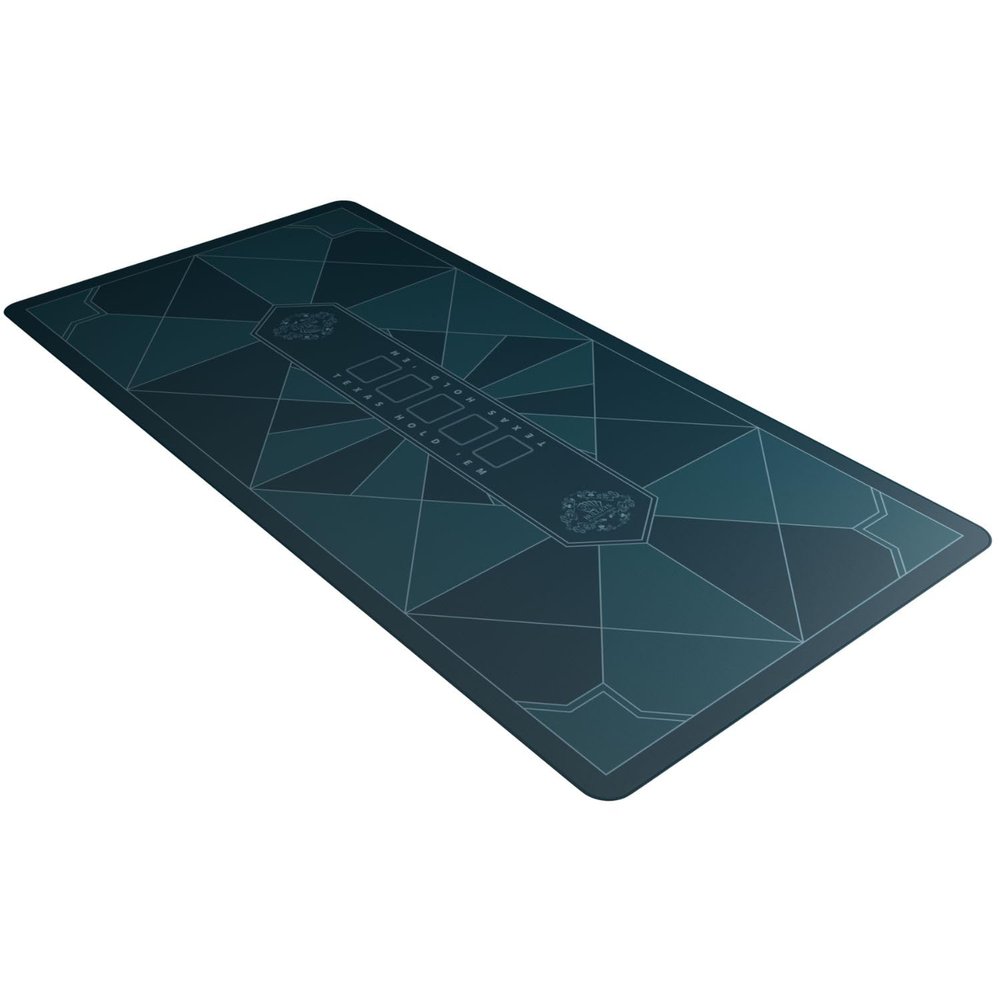 Bullets Playing Cards - Poker Mat -Paulie Design - 63" x 31.5" (160 x 80cm) - Bluish/Grey