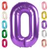 Number 0 Balloons 40 Inch Purple Number Balloons for 10 20 30 40 50 60 70 80 90 100 Numbers Balloon Birthday Decorations Wedding Event Baby Shower view 1