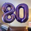 Number 0 Balloons 40 Inch Purple Number Balloons for 10 20 30 40 50 60 70 80 90 100 Numbers Balloon Birthday Decorations Wedding Event Baby Shower view 3