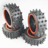 Orange Beadlock Knobby Digger Tires Wheels for Rovan HPI Baja 5B 5T 5SC King Motor Losi DBXL 5ive T view 3
