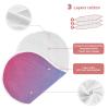 Emelivor Blue Purple Gradient Muslin Burp Cloths for Baby Super Soft Baby Burp Cloths Set of 2 Absorbent Baby Washcloths Bibs Burping Cloth Spit Up Rags for Newborn Girls Boys Babies view 4