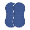 Emelivor Elemental Blue Muslin Burp Cloths for Baby Super Soft Baby Burp Cloths Set of 4 Absorbent Baby Bibs Washcloths Towel Spit Up Burping Rags for Newborn Girls Boys Babies view 2