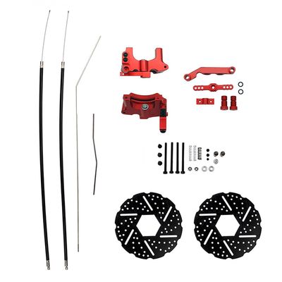 FLMLF Front Wheel Cable Brake System Set Red For 1/5 HPI Baja 5B 5T SS 5SC ROVAN KM 1.0 2.0