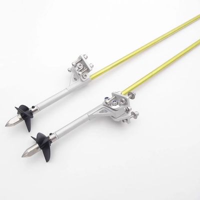RC Boat Flexible Shaft 4mm 350mm CW CCW Drive Cable Shaft Strut Mount 36mm Propeller for RC Boat Speed Mono V Oval Catamaran(1Pair LH and RH)
