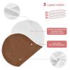 Emelivor Dark Brown Muslin Burp Cloths for Baby Super Soft Baby Burp Cloths 4 Pack Absorbent Baby Washcloths Towel Burp Bibs Burping Spit Up Rags for Newborn Boys Girls Babies view 4