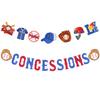 2pcs Baseball Banner, Triangle Bunting Pennant Flag Pre-Strung Baseball Party Decorations Baseball Birthday Concessions Supplies for Sports Themed Party Backdrop view 1