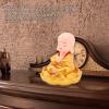 Grcfumo Monk Ornaments, Little Buddha Monk, Little Monk Sculptures for Car Dashboard Home Display Decoration(Gold) view 3