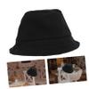 LALADEFIEE Doll Cap Polyester Small Hat for Dolls 10cm Cotton Outfit Accessory Black Fisherman Sun Hat view 3