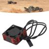 Brushless Motor ESC Cooling Fan, High Speed Dissipation 25x25mm Aluminium Alloy RC Electric Motor Cooling Fan Solid Construction Universal Fit for RC Car (Red) view 1