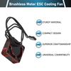 Brushless Motor ESC Cooling Fan, High Speed Dissipation 25x25mm Aluminium Alloy RC Electric Motor Cooling Fan Solid Construction Universal Fit for RC Car (Red) view 2