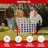 Bolaball Wooden 4 in a Row, Outdoor Game with Travel Bag, Family Fun Lawn & Yard Games, Ideal Family Game for Teen & Adults, Outside Backyard Carnival Holiday Picnic Party Big Patio Game view 4