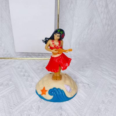 2PCS Hawaiian Guitar Girl Dancer Girl Bobble Head Car Dashboard Decoration Dancing Girl Shaking Ornament Solar Powered Dancing Animal Toy Car Interior Doll Ornament for Car Office Desk Home Decor G